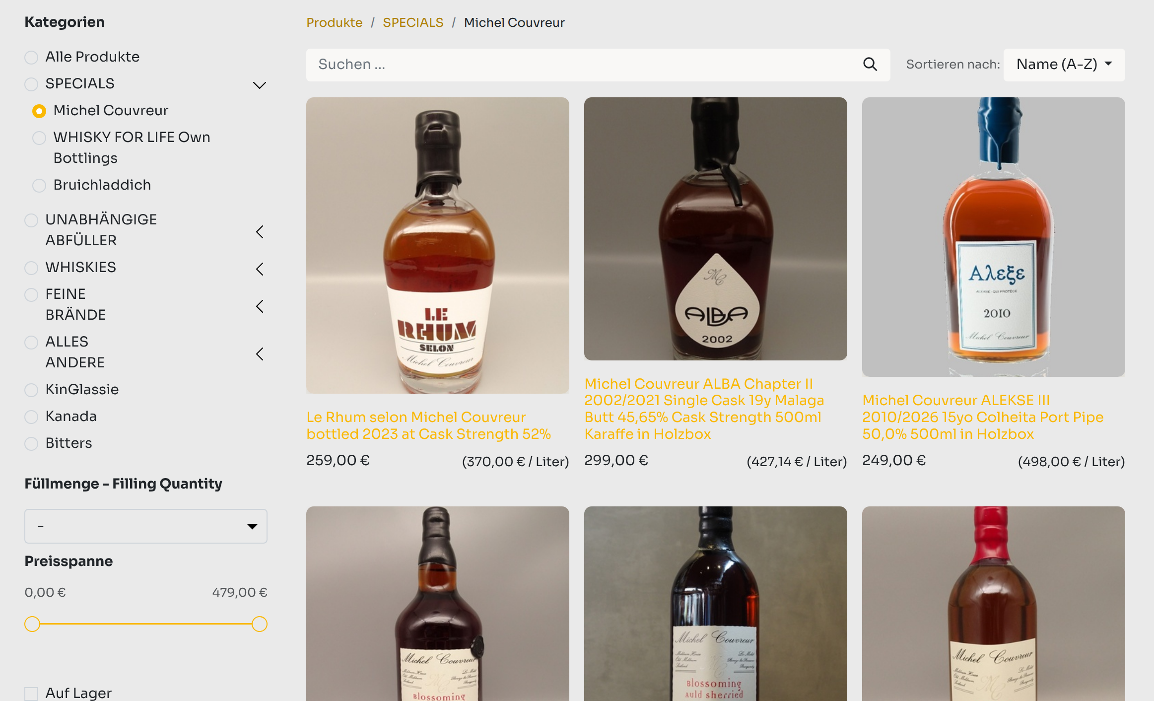 Vorschau des Whisky For Life Online-Shops