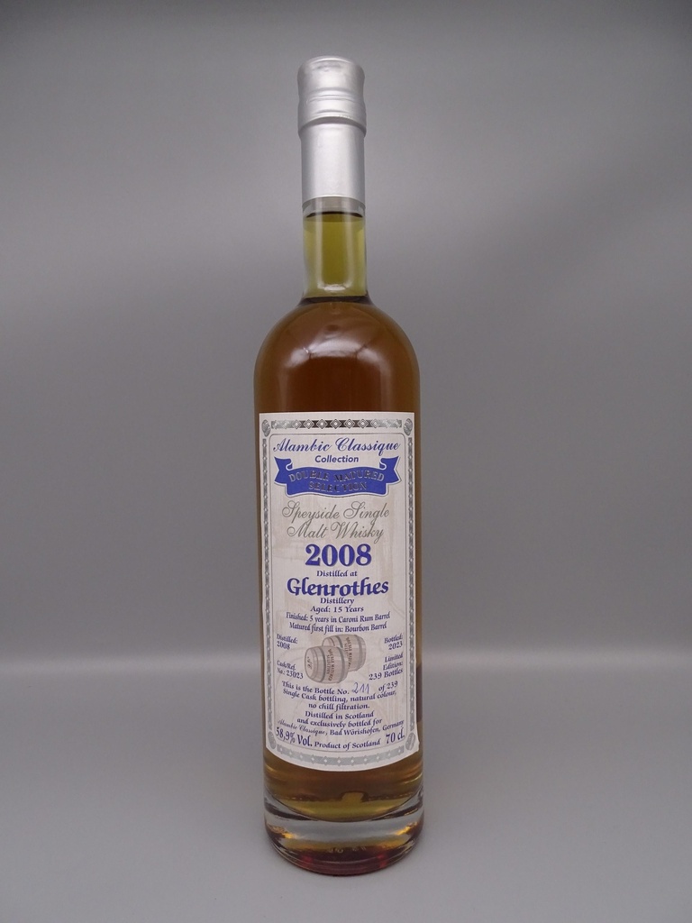 Glenrothes 2008/2023 15yo Double Matured Caroni Rum Cask 58,9%