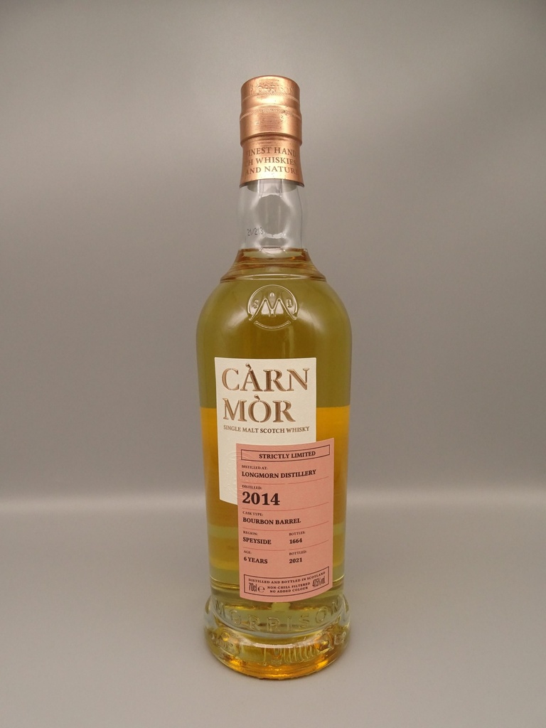 Càrn Mòr Strictly Ltd Longmorn 2014/2021 6yo First Fill Bourbon Barrel 47,5%
