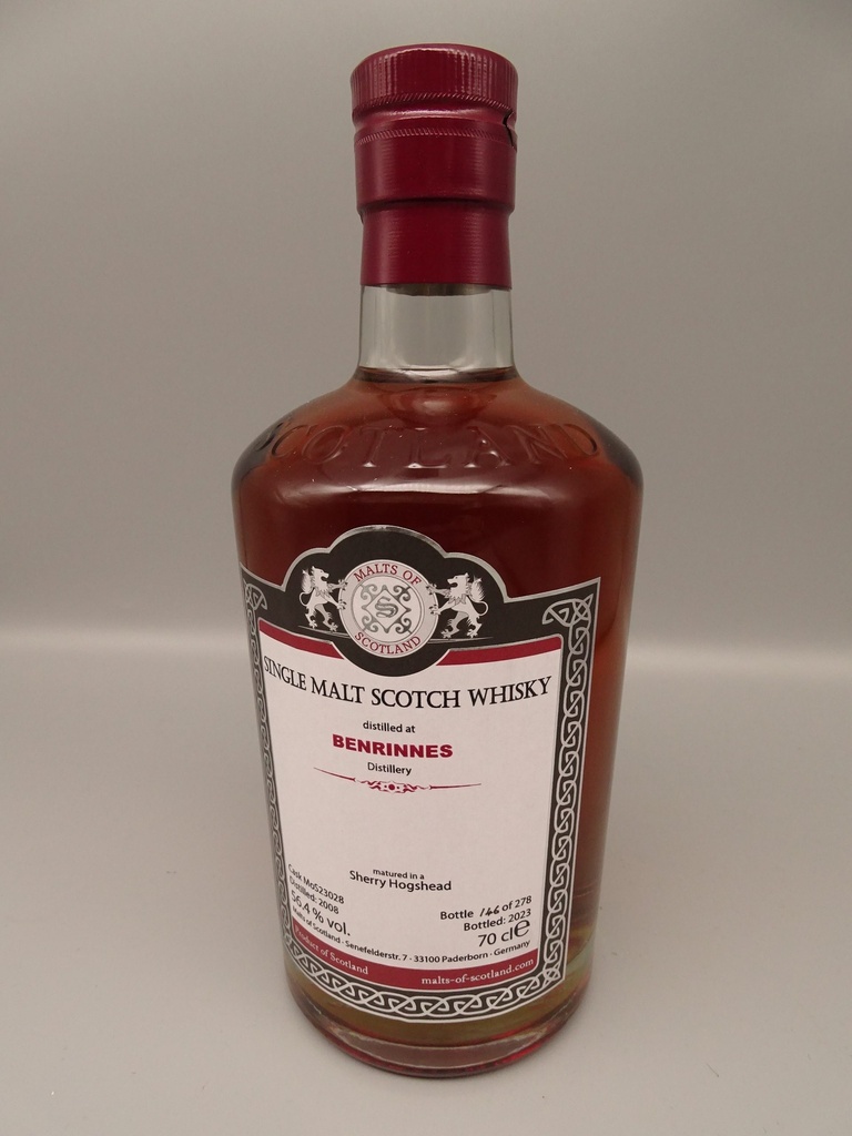 Benrinnes 2008/2023 Sherry Hogshead 56,4%