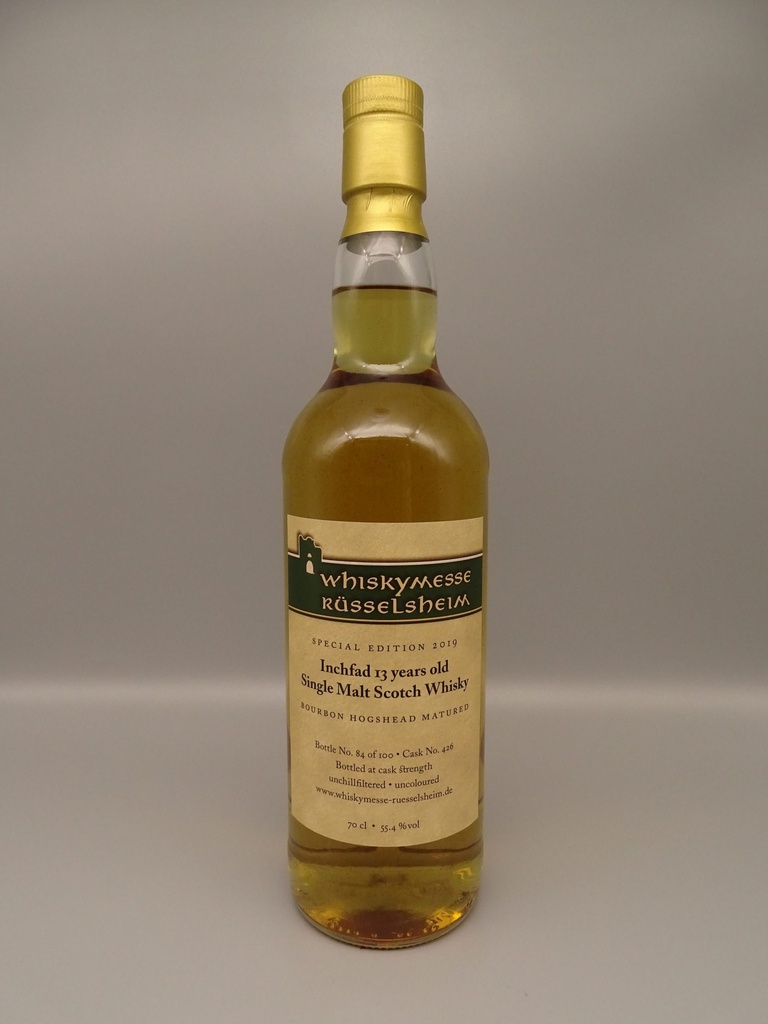 Inchfad 13yo "Messe 2019 Rüsselsheim" Bourbon Single-HH 55,4% Cask Strength