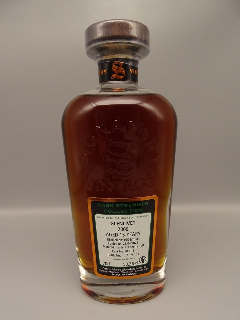 Glenlivet 2006/2022 15yo 1st Fill Sherry Butt No. 900816 53,3%