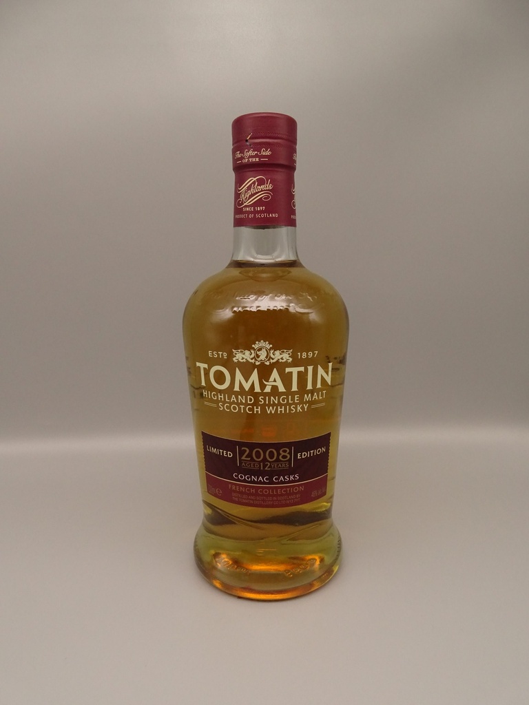 Tomatin 2008 12yo French Collection 2y Cognac Casks Finish 46%