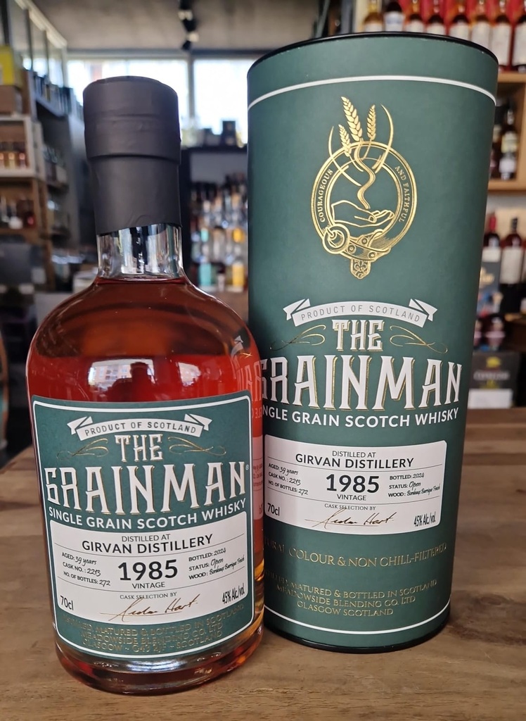 The Grainman Girvan Distillery 1985/2024 39yo Single Grain Bordeaux Barrique Finish #2213 45%