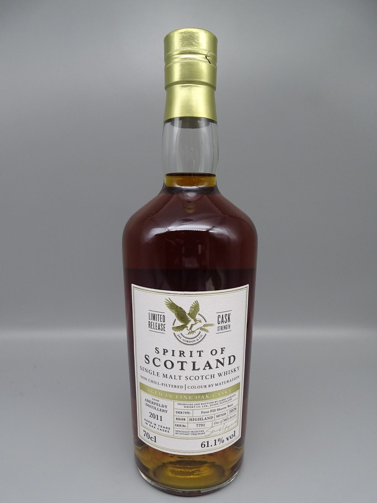 Aberfeldy 2011/2026 14yo 1st Fill Sherry Butt 7791 G&M Spirits of Scotland 61,1%