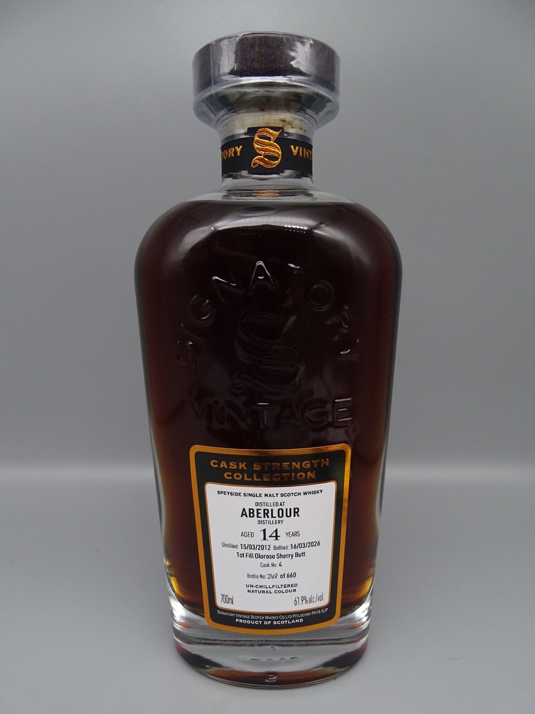 Aberlour 2012/2026 14yo 1st Fill Oloroso SherryButt #4 61,9%