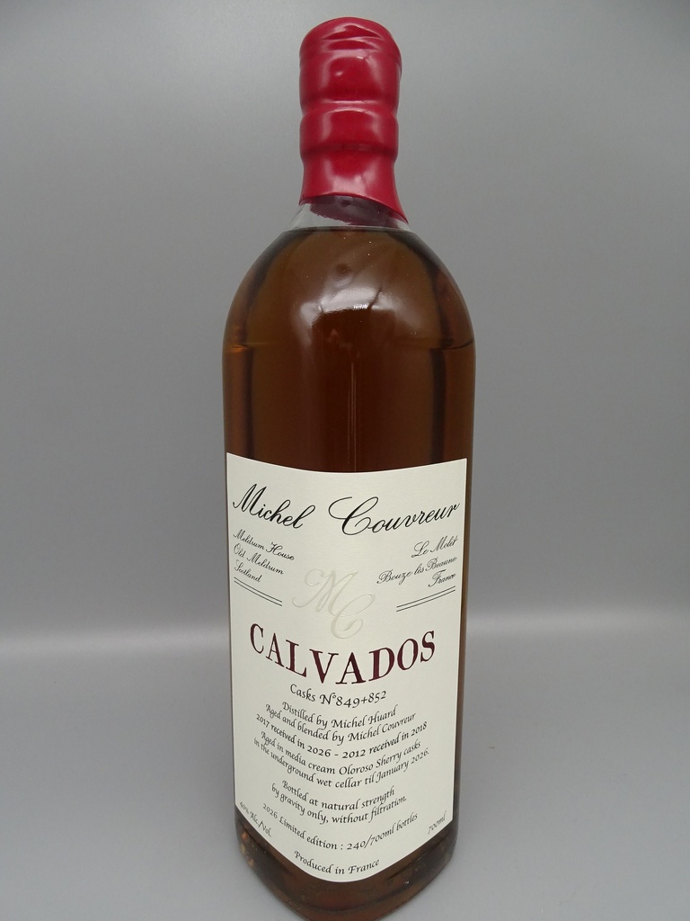 Michel Couvreur CALVADOS Michel Huard 2017/2026 Media Cream Oloroso Sherry casks no. 849 & 852 40%