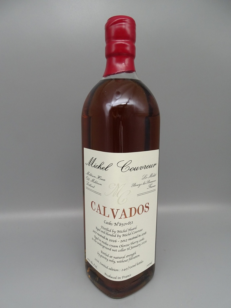 Michel Couvreur CALVADOS Michel Huard 2017/2026 Media Cream Oloroso Sherry casks no. 850 & 851 40%