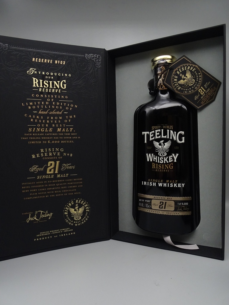 Teeling Rising Reserve 3 Irish Single Malt Whiskey 21yo Ruby Port Finish 46%