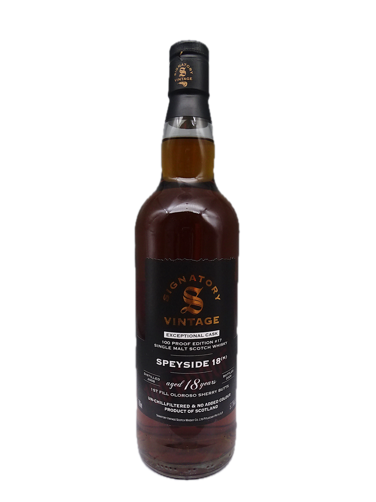 Speyside (M) 2008/2026 18yo 100 Proof Exceptional Cask #17 1st Fill Oloroso Sherry Butts 57,1%