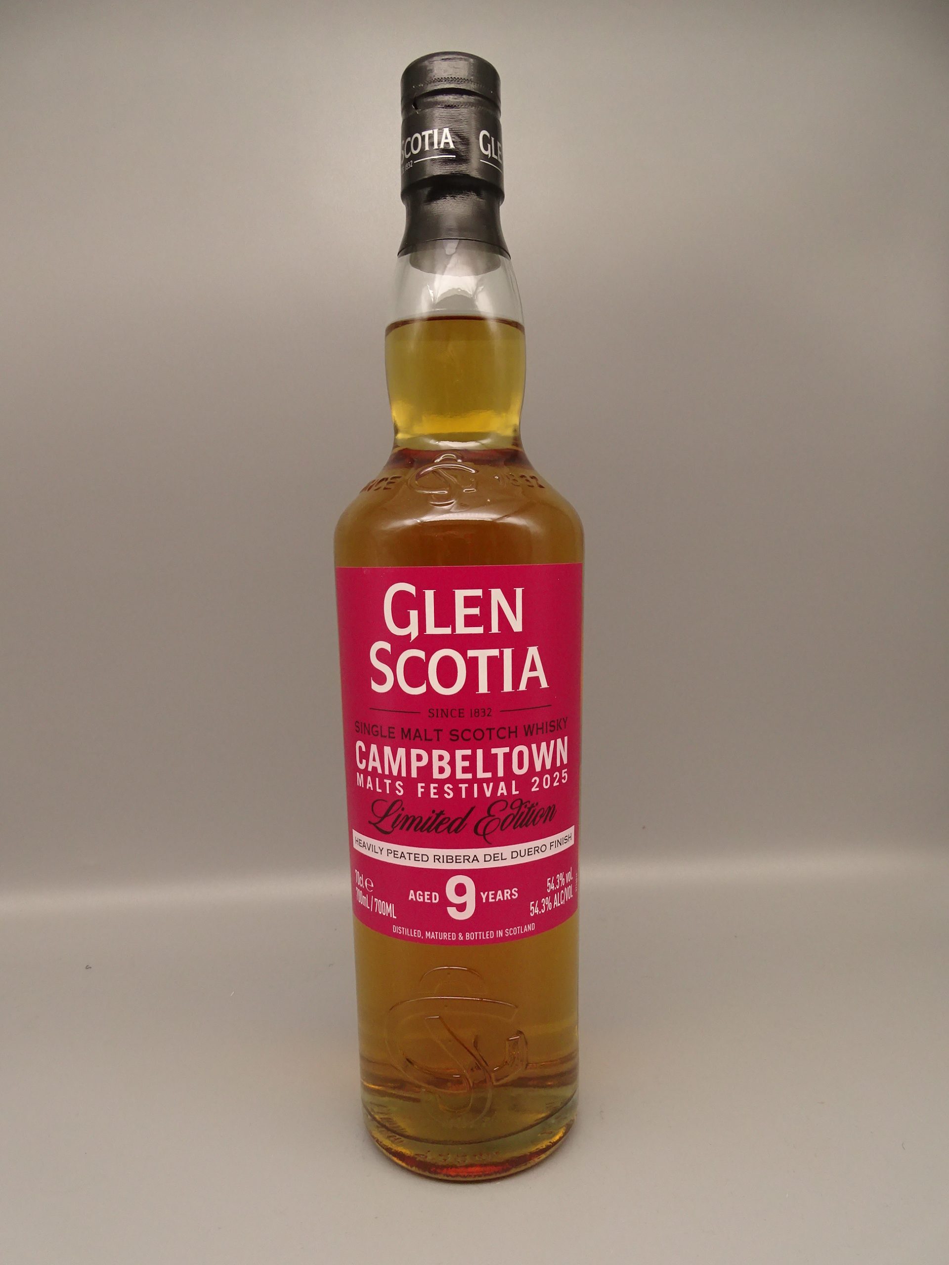 Glen Scotia 9yo Campbeltown Festival 2025 Heavily Peated Ribera del Duero Finish Casks 54,3%