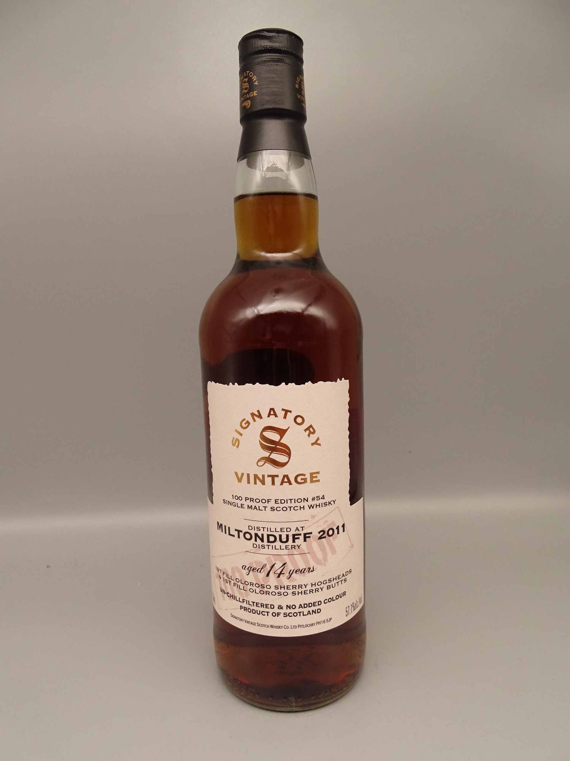 Miltonduff 2011/2025 14yo 1st Fill Oloroso Sherry Casks Signatory 100 Proof Edition No. 54 57,10%