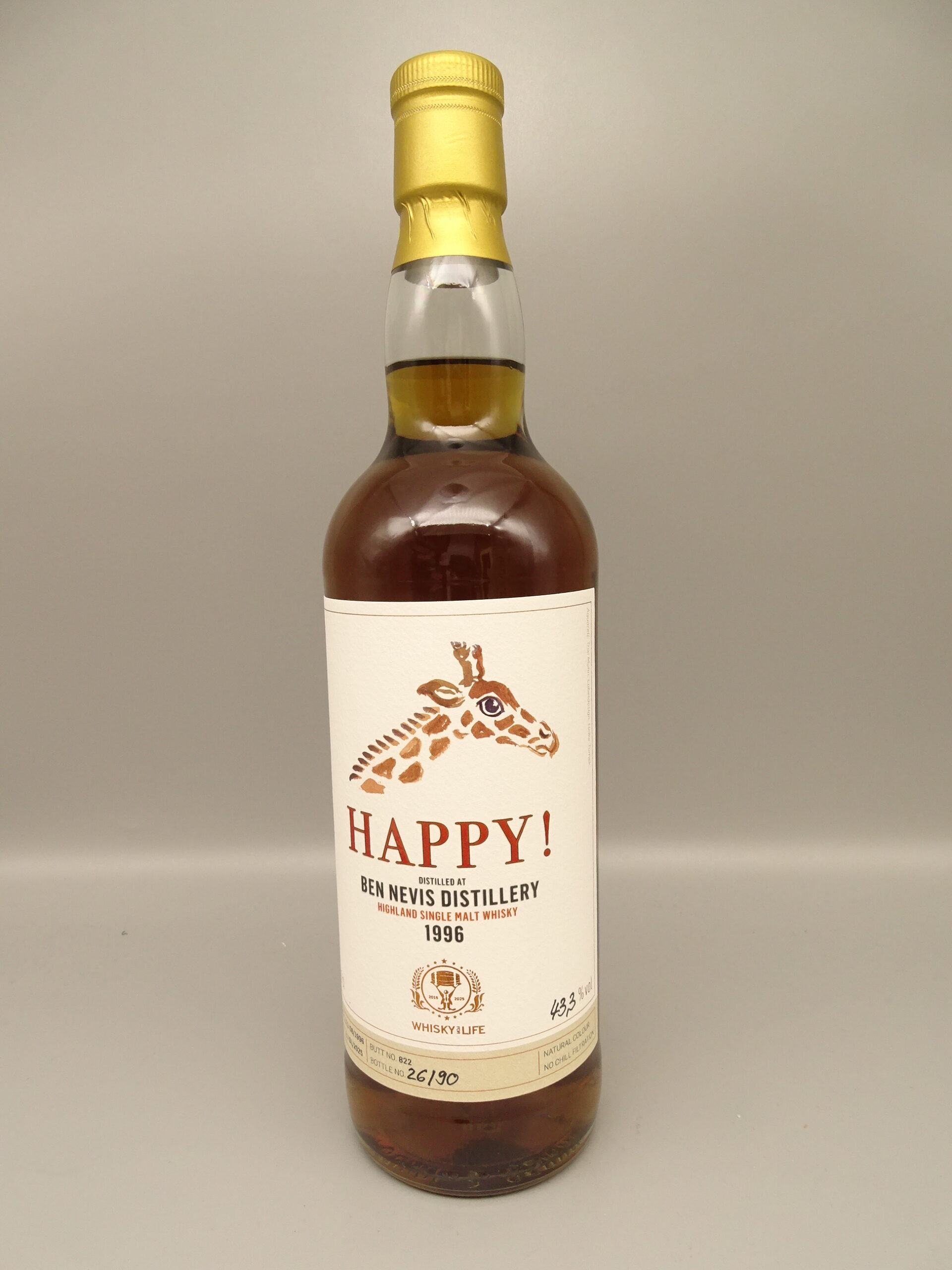 Ben Nevis 1996/2025 28yo HAPPY! Butt No. 822 43,3%