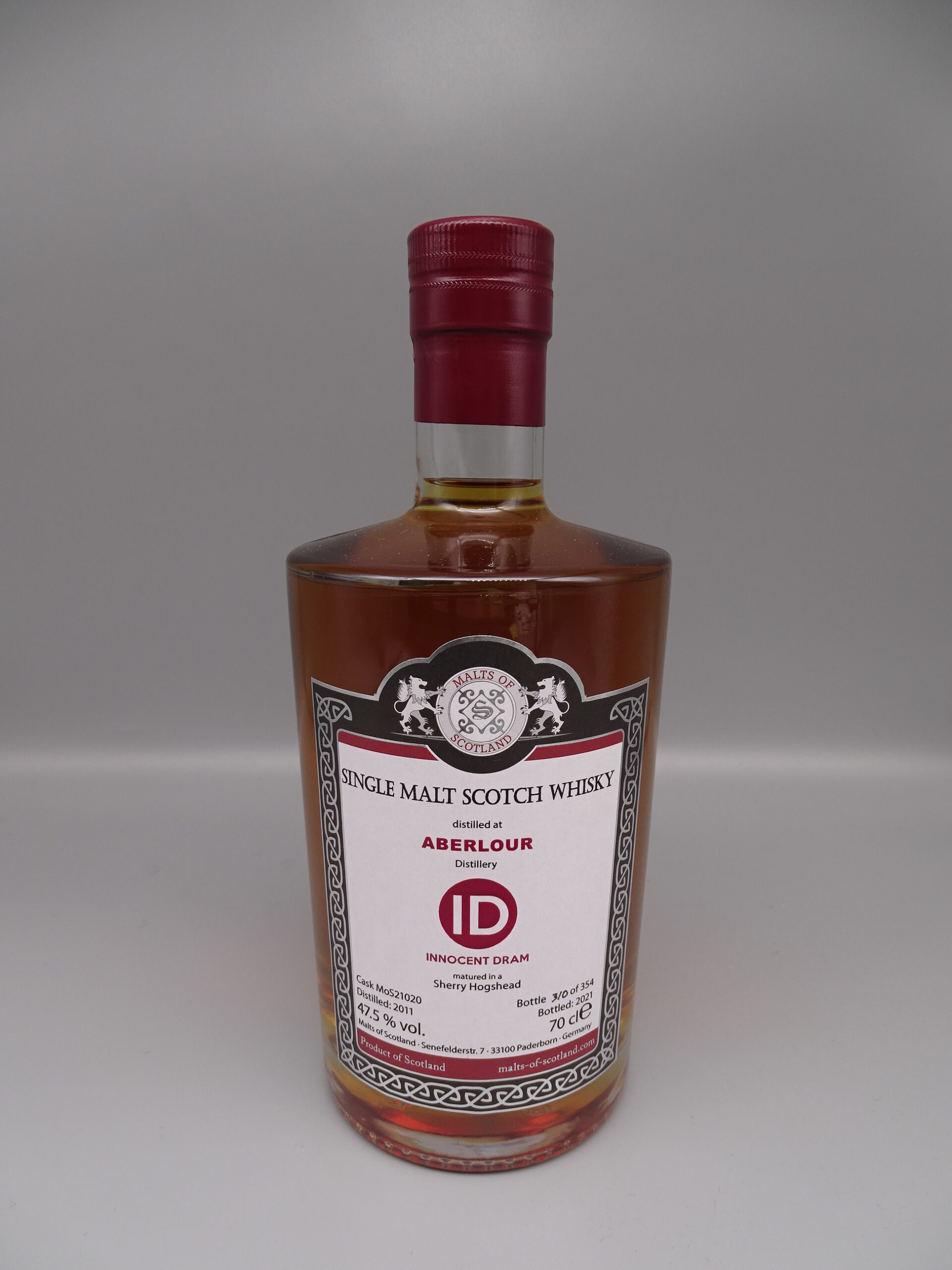 Aberlour 2011/2021 ID Innocent Dram Sherry Hogshead 47,5%