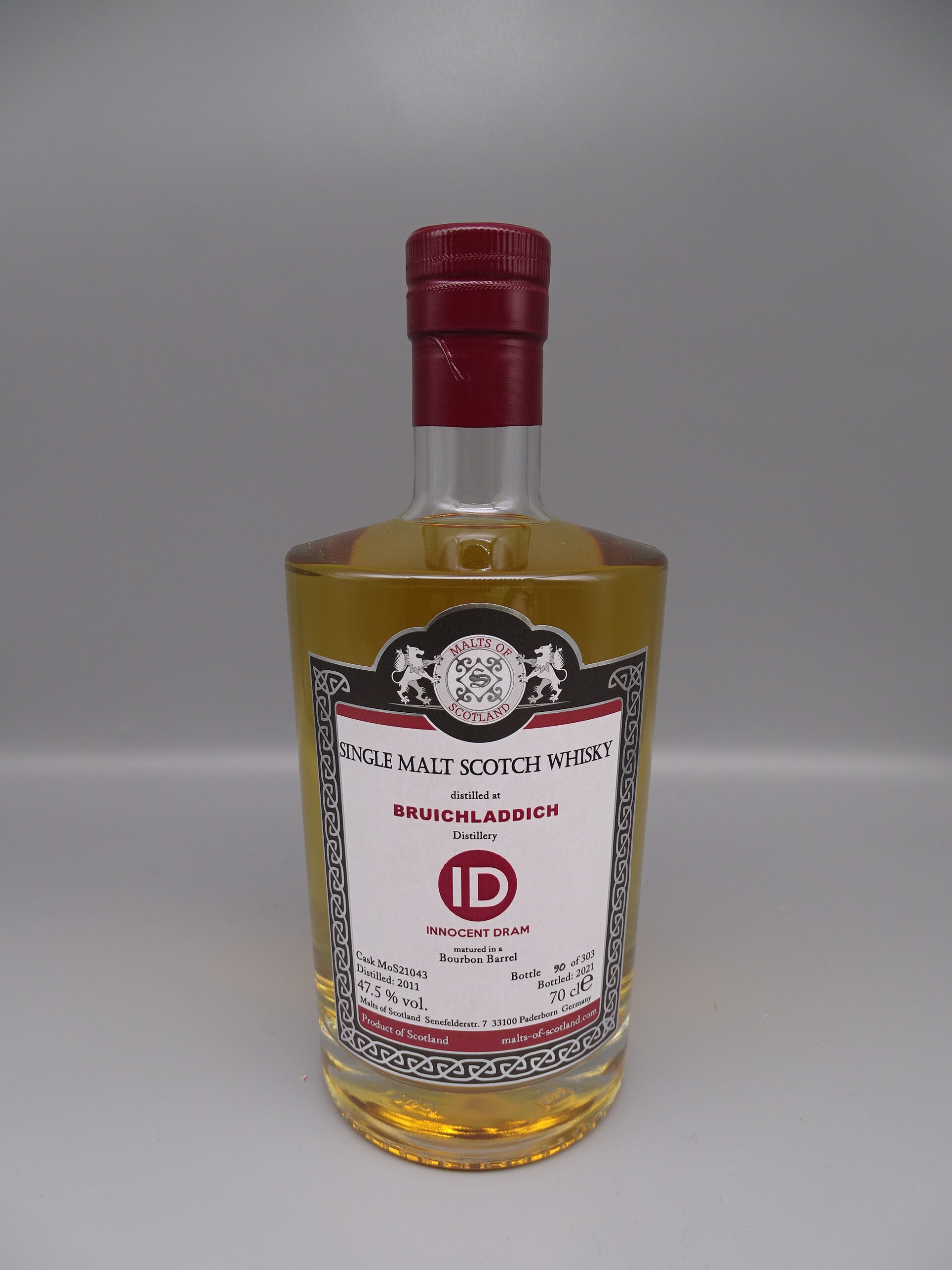 Bruichladdich 2011/2021 ID Innocent Dram Bourbon Barrel 47,5%