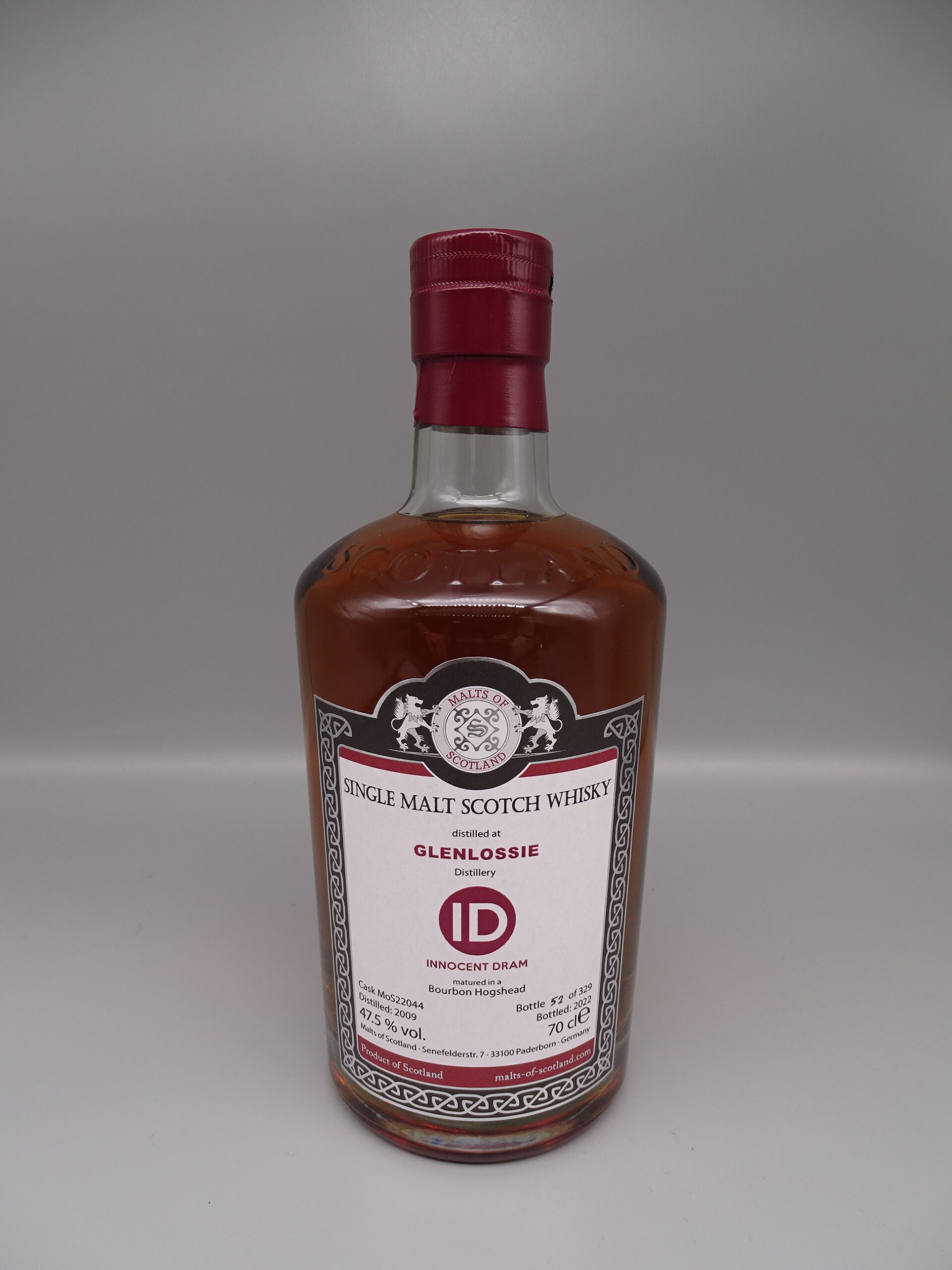 Glenlossie 2009/2022 ID Innocent Dram Bourbon Hogshead 47,5%