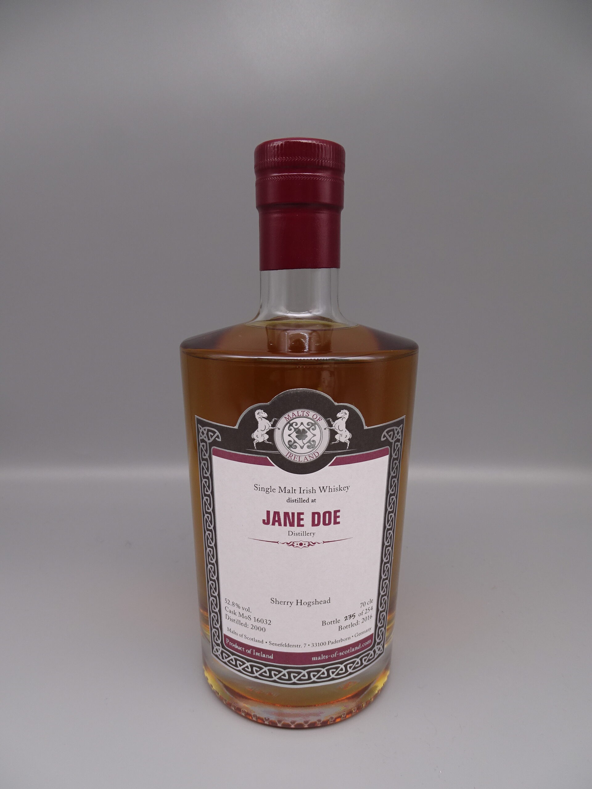 "Jane Doe" 2000/2016 Sherry Single-Hogshead 52,8% Cask Strength