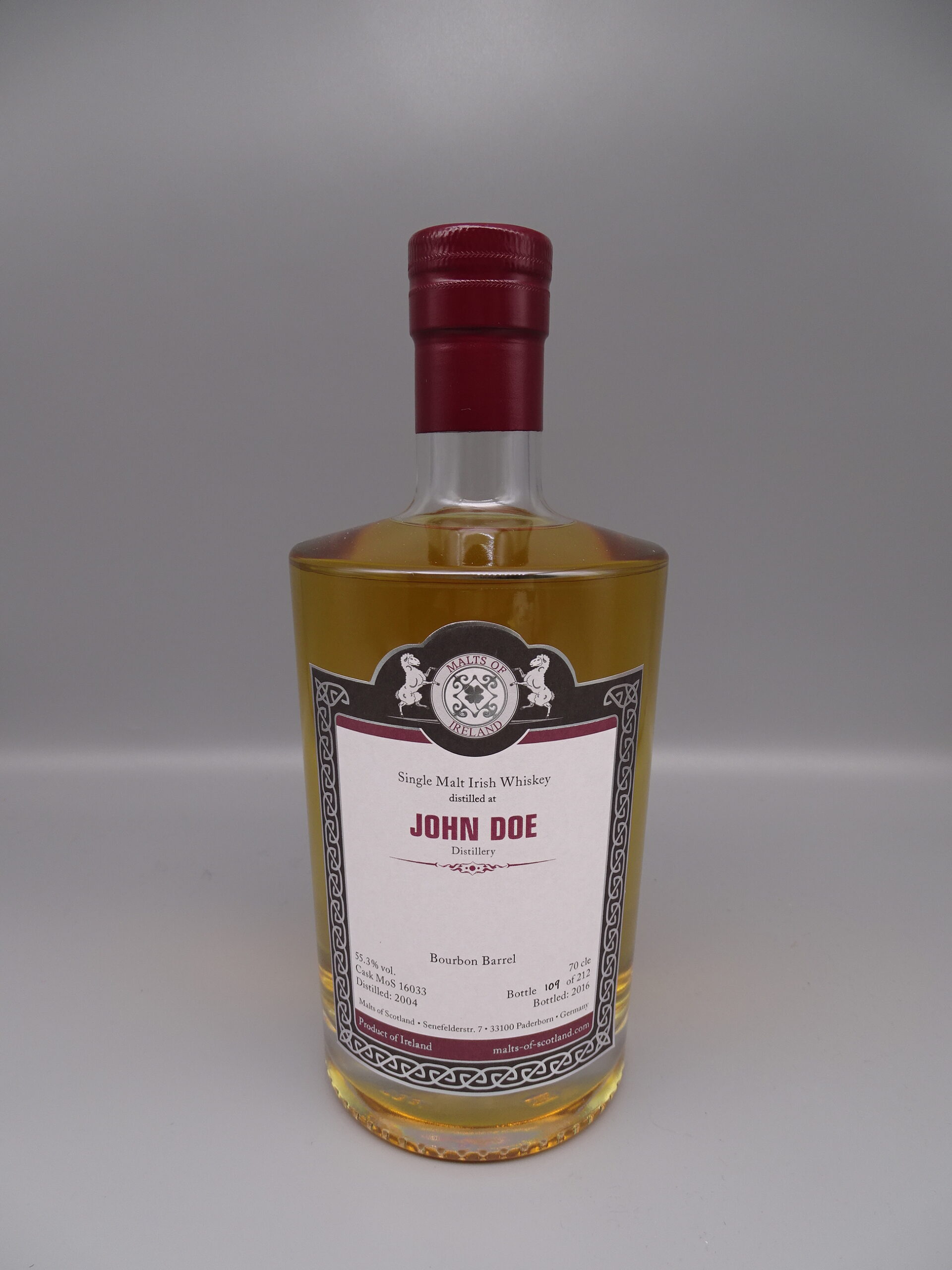 "John Doe" 2004/2016 Bourbon Single-Barrel 55,3% Cask Strength