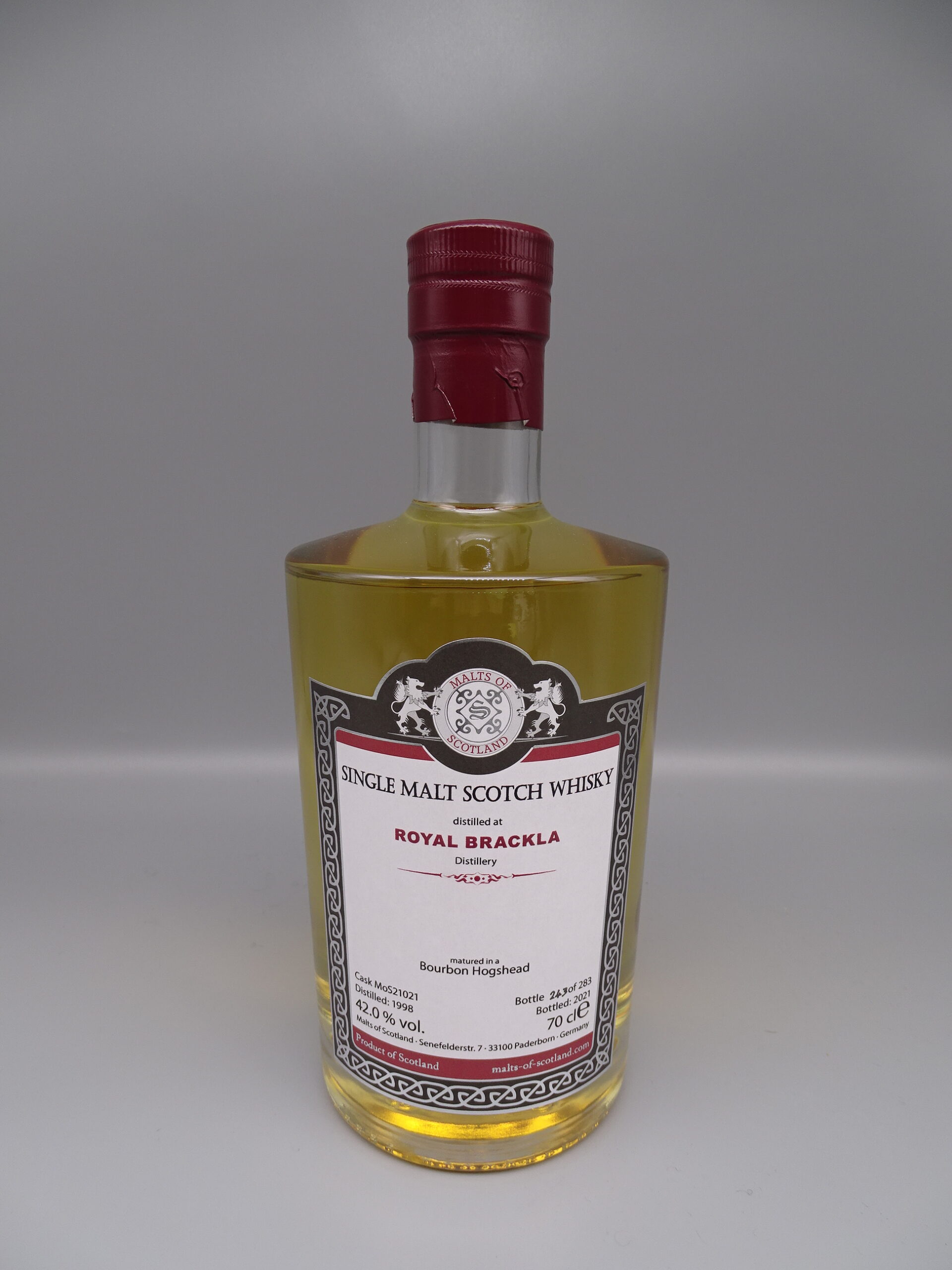 Royal Brackla 1998/2021 Bourbon Hogshead 42,0%