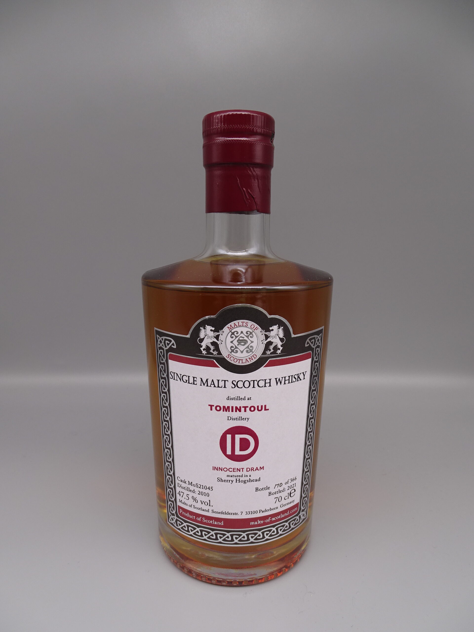 Tomintoul 2010/2021 Innocent Dram Sherry Hogshead 47,5%