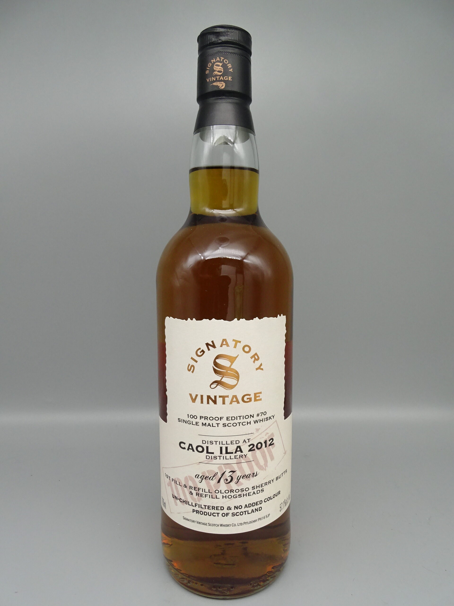 Caol Ila 2012/2026 13yo 1st Fill & Refill Oloroso Sherry Butts 100 Proof Ed. Nr. 70 57,1%