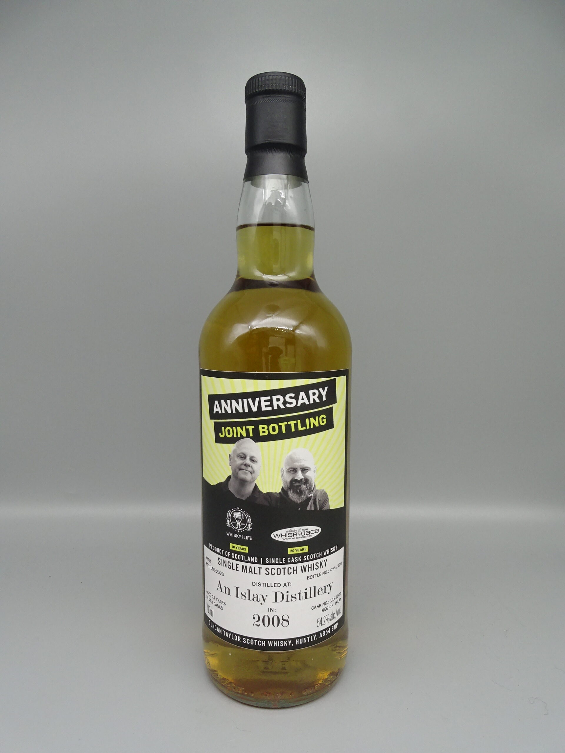 An Islay Distillery 2008/2026 17yo Bourbon Cask JOINT BOTTLING Whiskyjace & WFL 54,2% Cask Strength
